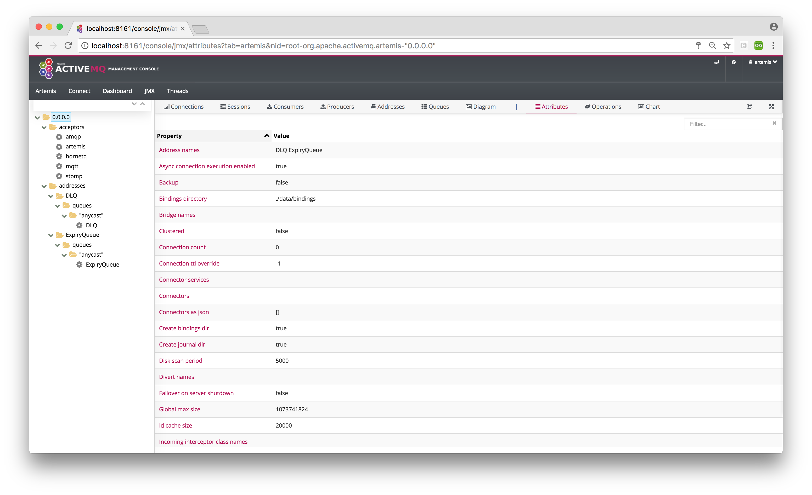 ActiveMQ Artemis Console Artemis Plugin