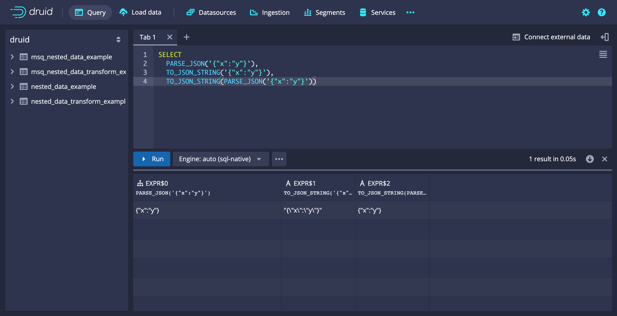 Parse and deserialize data