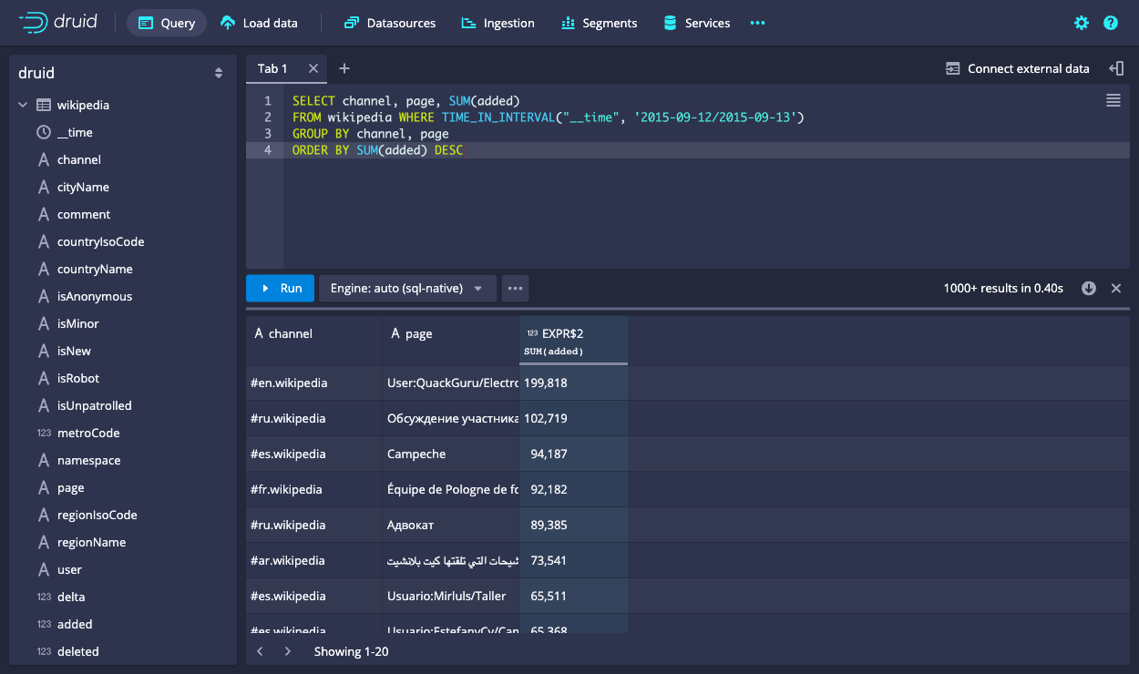 Query example