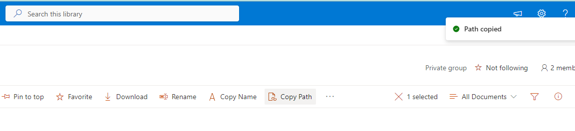 Copy Path & Copy Name Extenstions