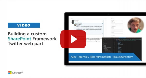 Building a custom SharePoint Framework Twitter web part