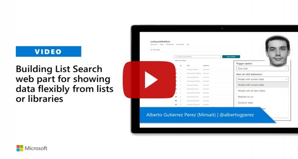 Building List Search web part for showing data flexibly from lists or libraries