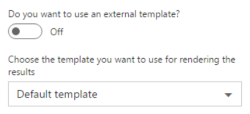 Internal template settings