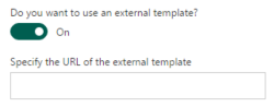 External template settings