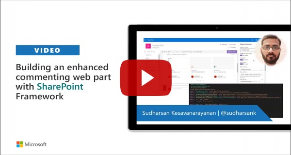 Building an enhanced commenting web part with SPFx