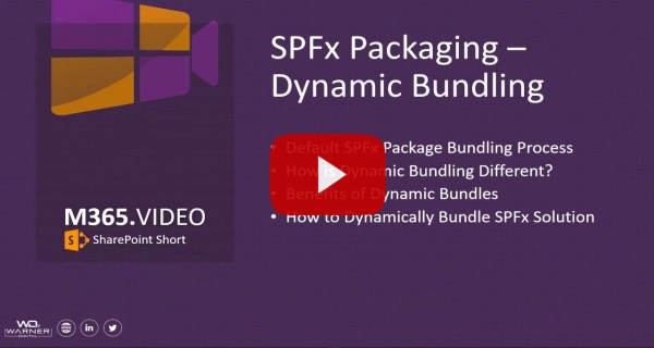 Dynamic SPFx Package Bundling