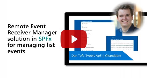 Remote Event Receiver Manager solution in SPFx for managing list events