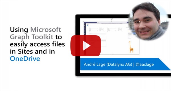 Using Microsoft Graph Toolkit to easily access files in Sites and in OneDrive