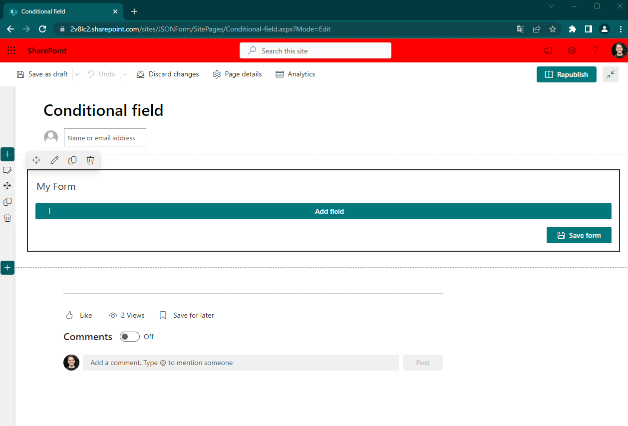 conditional fields