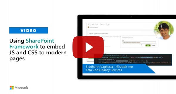 Using SharePoint Framework to embed JS and CSS to modern pages