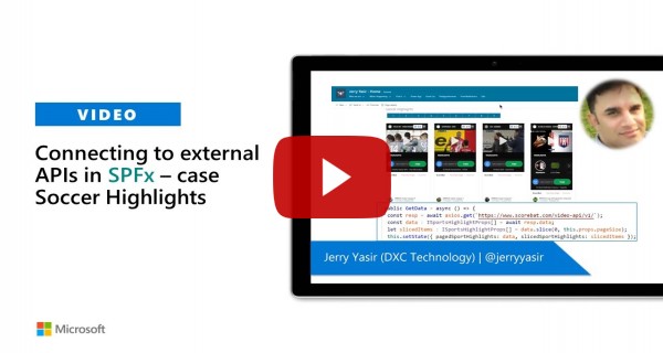 Connecting to external APIs in SPFx – case Soccer Highlights