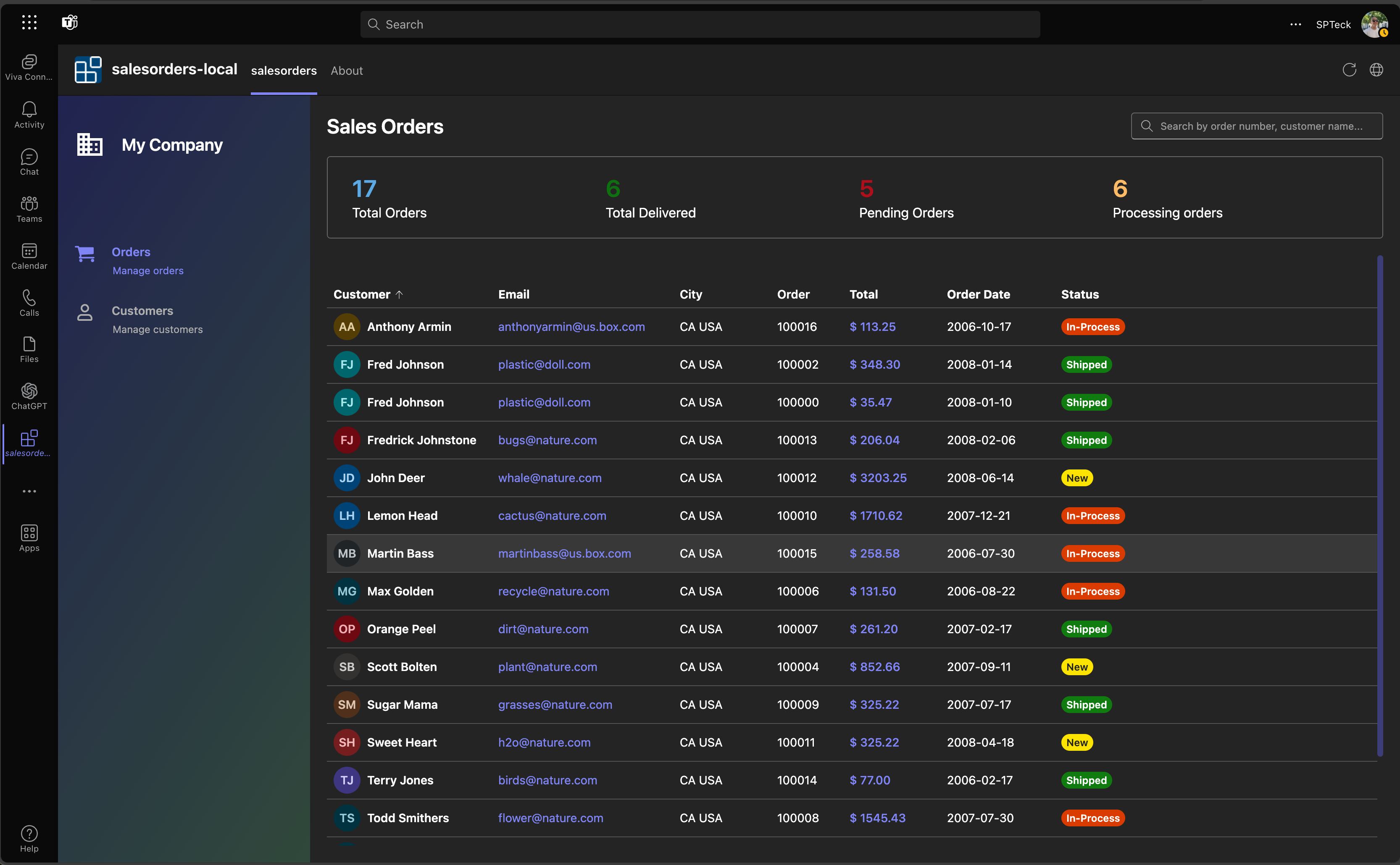 react-sales-orders