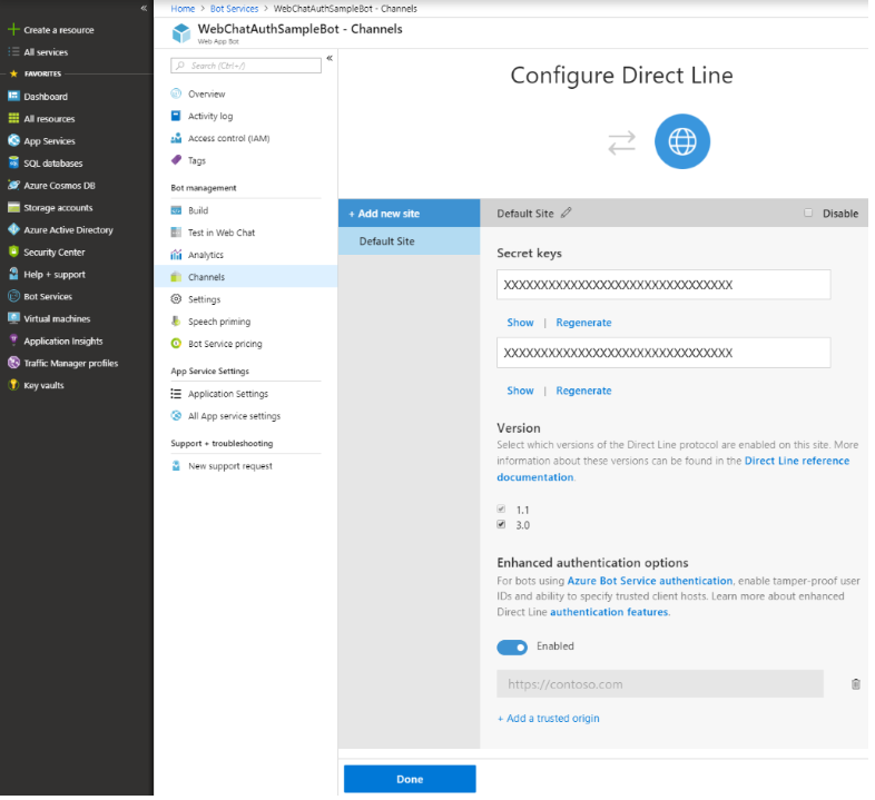 bot framework client web part