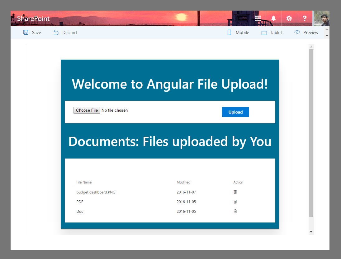 File Upload using Angular