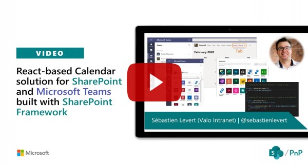 React based Calendar solution for SharePoint and Microsoft Teams built with SPFx