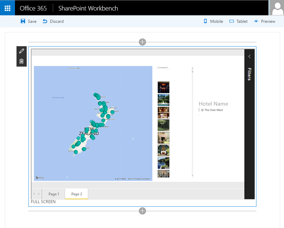 PowerBI Embedded Client-SideWeb Part in the SharePoint Workbench