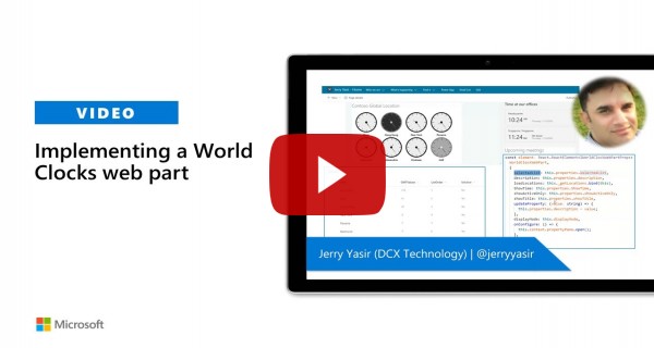 Implementing a World Clocks web part with SharePoint Framework