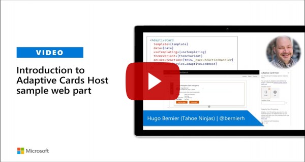 Adaptive Cards Host SharePoint Framework web part