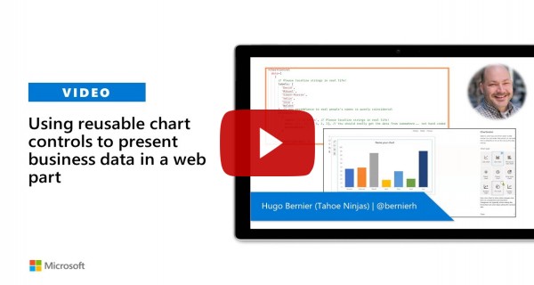 Using reusable chart controls to present business data in a web part