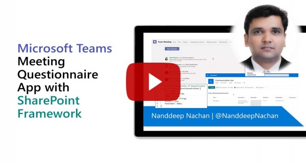 Microsoft Teams Meeting Questionnaire App with SharePoint Framework