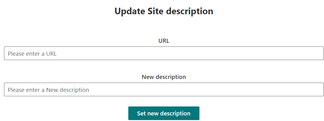 Update site description