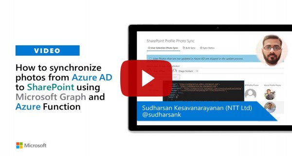 Sync photos from Azure AD to SharePoint using Microsoft Graph and Azure Function