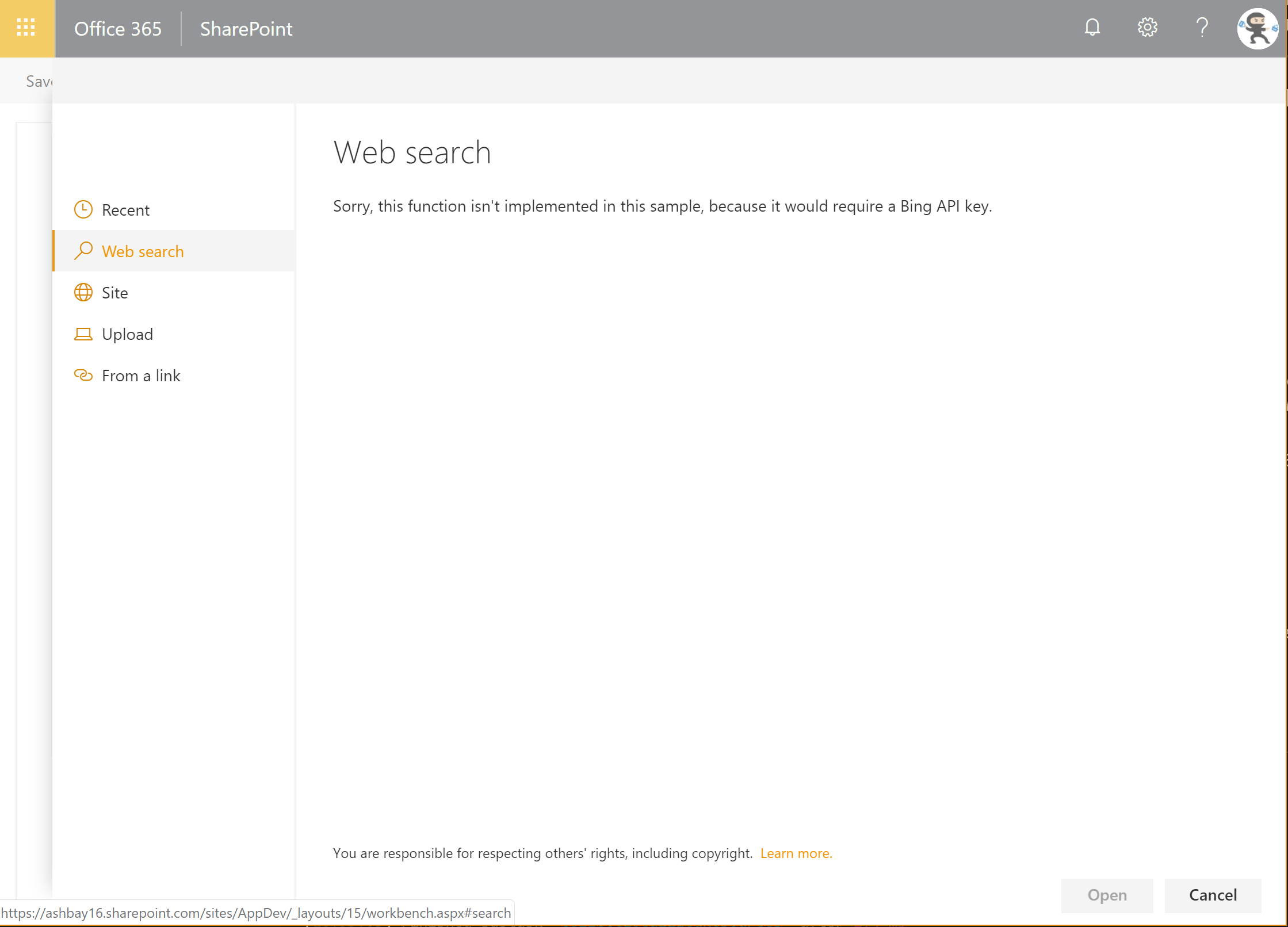 Web search without a Bing API key