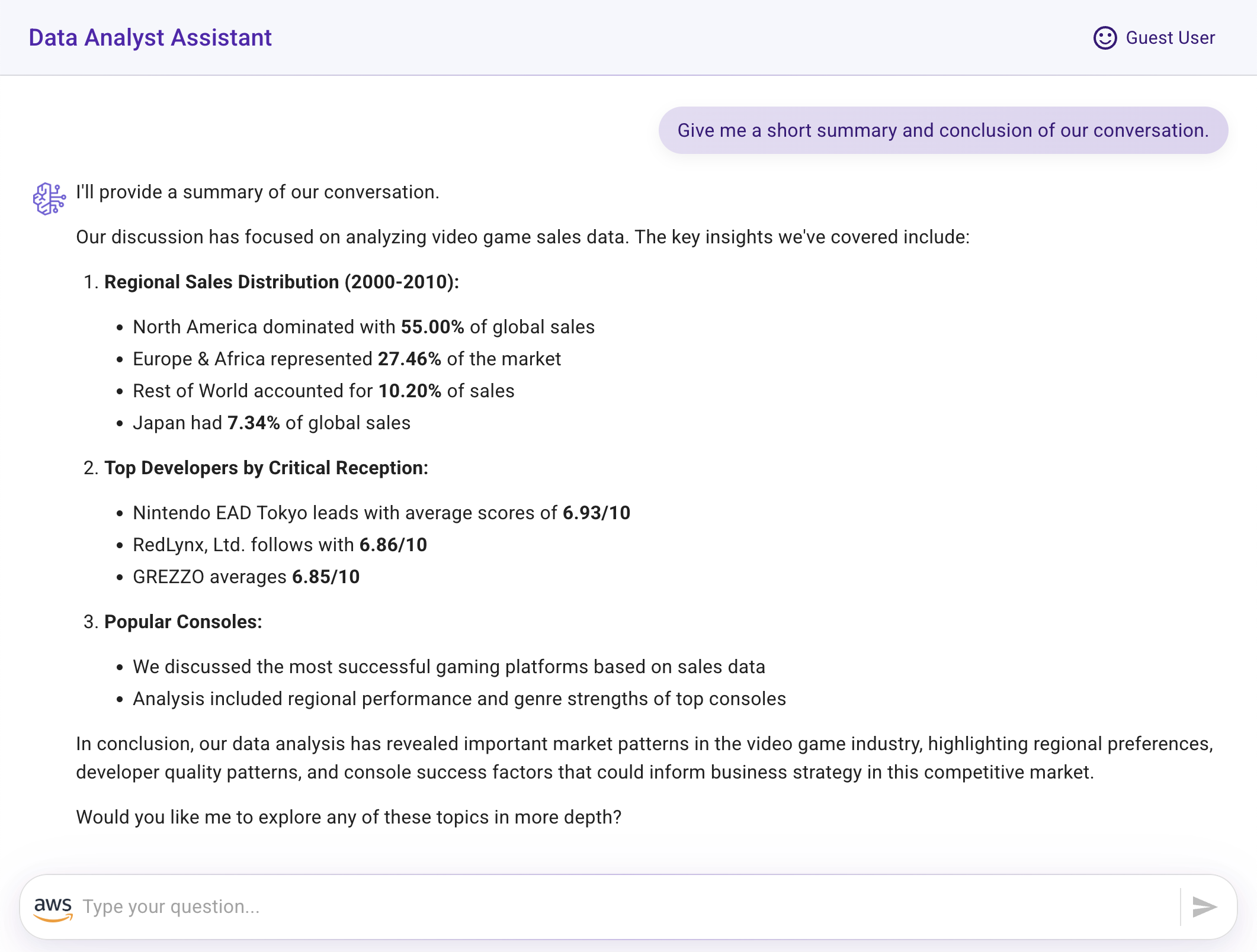 Video Games Sales Assistant