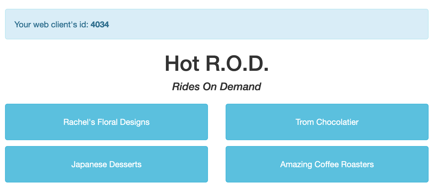 HotROD web interface