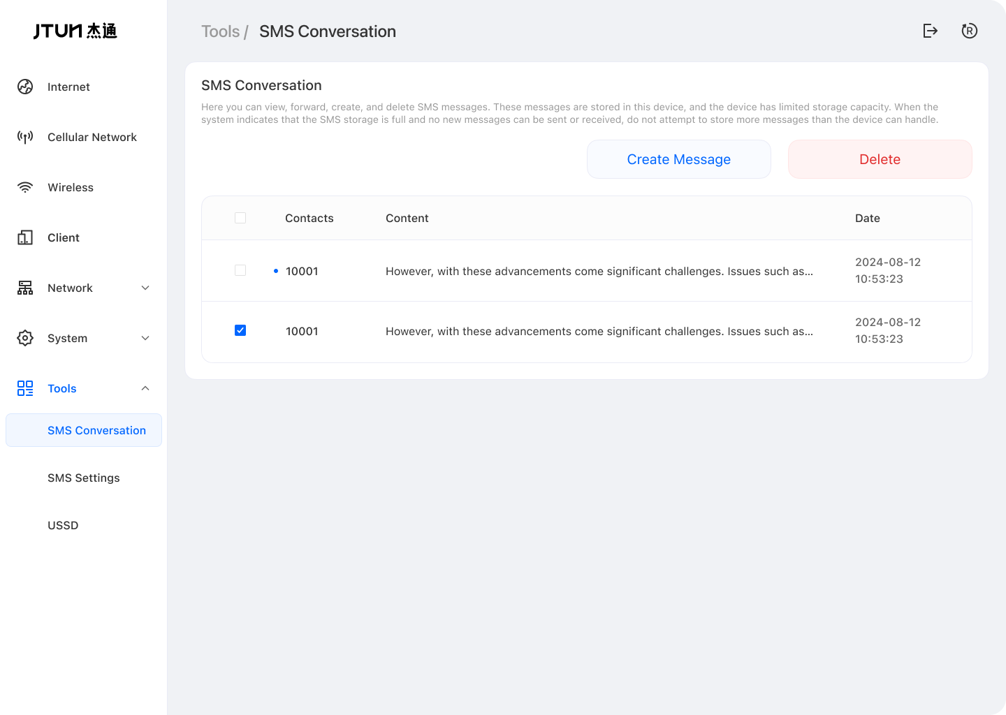 Tools - SMS Conversation